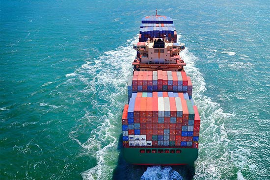 Freight ship carrying cargo