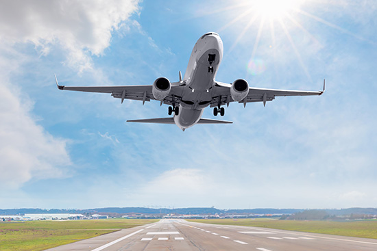 Plane on the runway with cargo